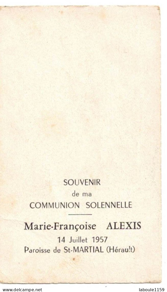 HERAULT SAINT MARTIAL D'ASSAS SOUVENIR PIEUX COMMUNION ALEXIS MARIE FRANCOISE IMAGE PIEUSE CHROMO HOLY CARD SANTINI - Devotion Images