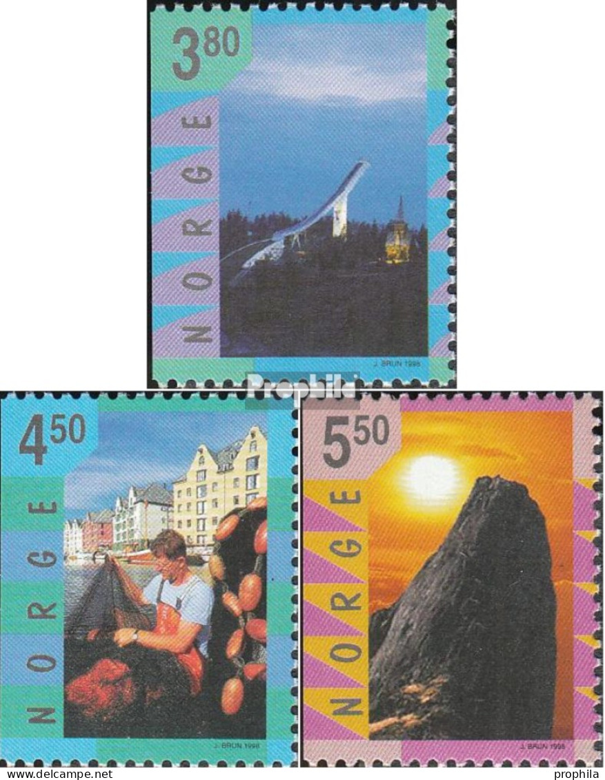 Norwegen 1282Dl-1284Dl (kompl.Ausg.) Postfrisch 1998 Tourismus - Unused Stamps