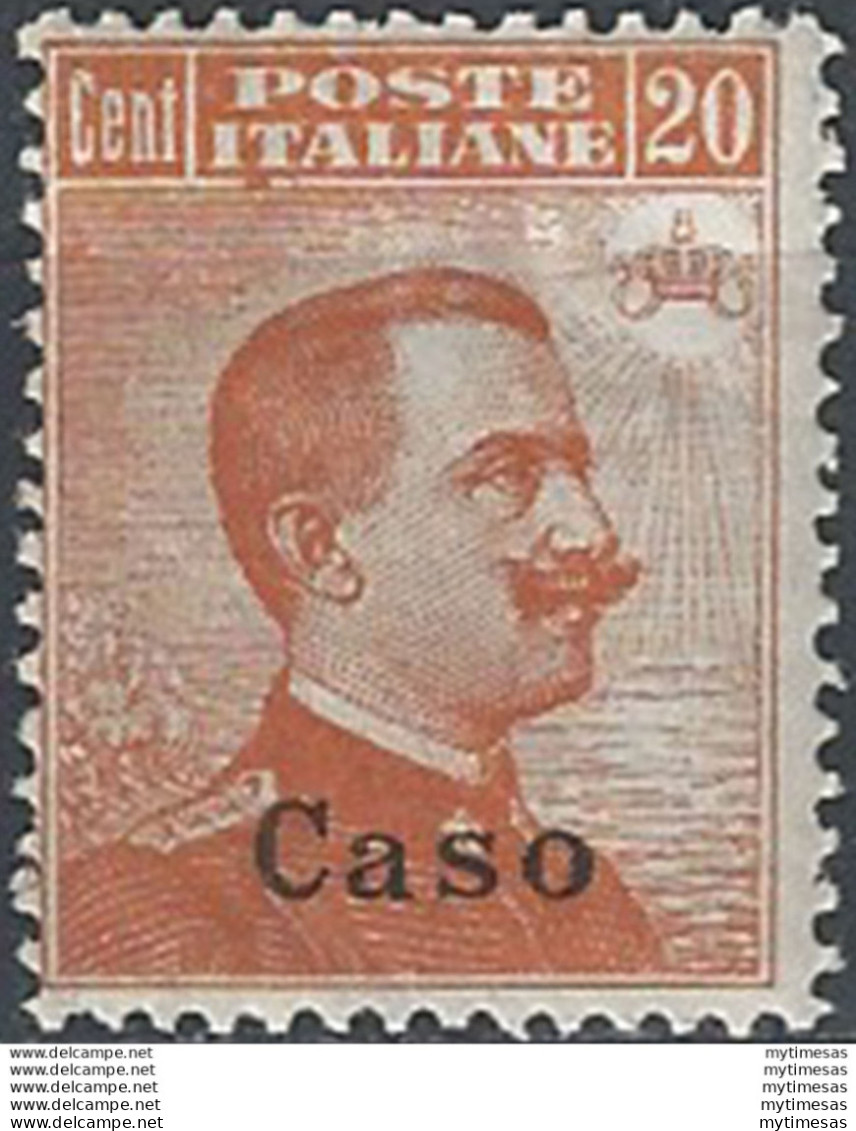 1921-22 Egeo Caso 20c. Arancio MNH Sassone N. 11 - Other & Unclassified