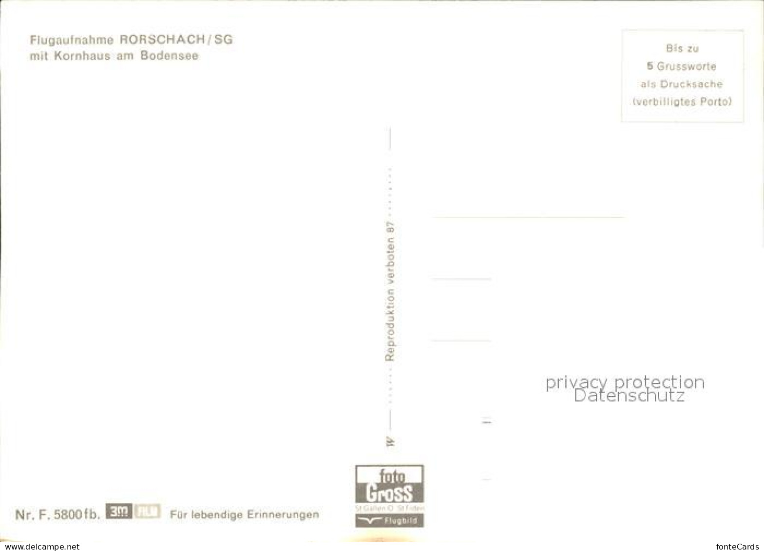 12011639 Rorschach Bodensee Fliegeraufnahme Mit Kornhaus Rorschach - Other & Unclassified