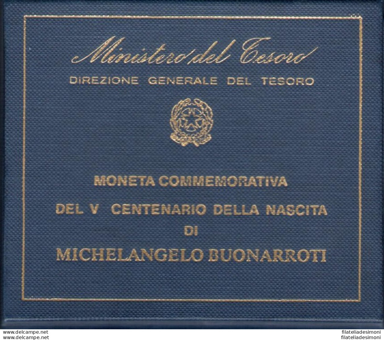 1975 Italia - Repubblica - 500 Lire Argento Michelangelo Buonarroti - FDC - 500 Lire