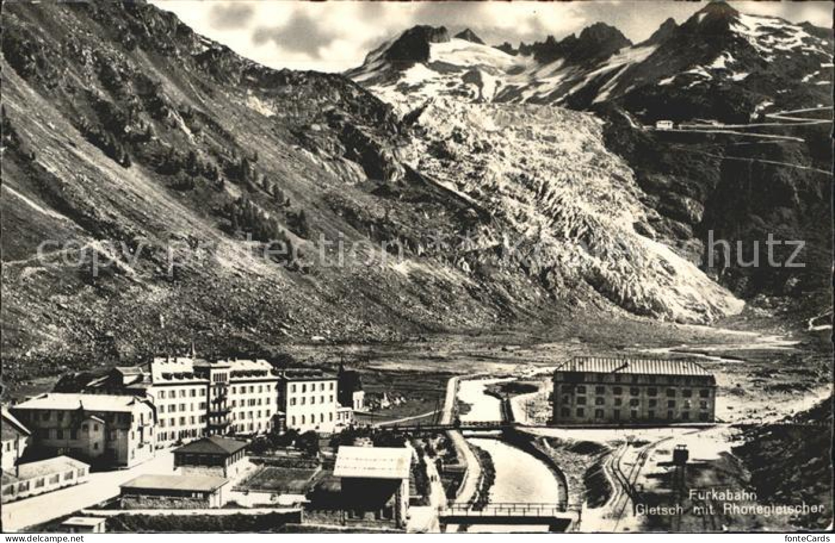 12010449 Gletsch Furkabahn Rhonegletscher Rhone Rhone - Other & Unclassified