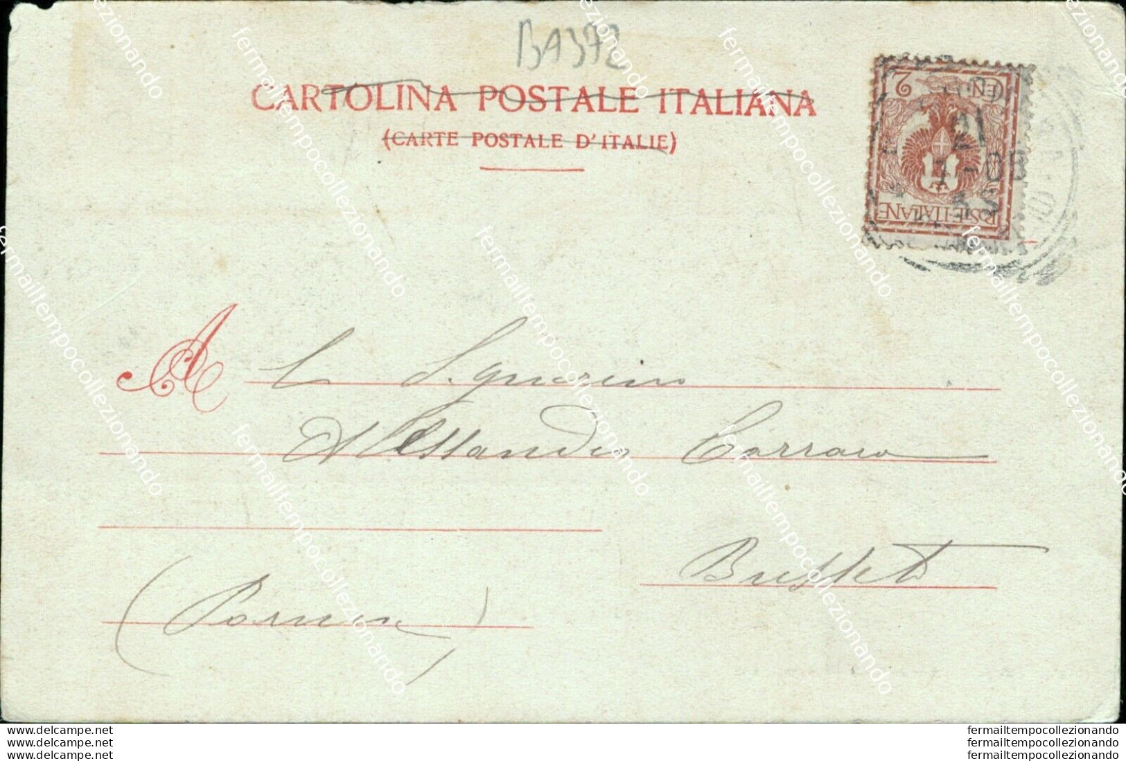 Ba372 Cartolina Bordighera Viale Imperatrice Federico Imperia 1908 - Imperia