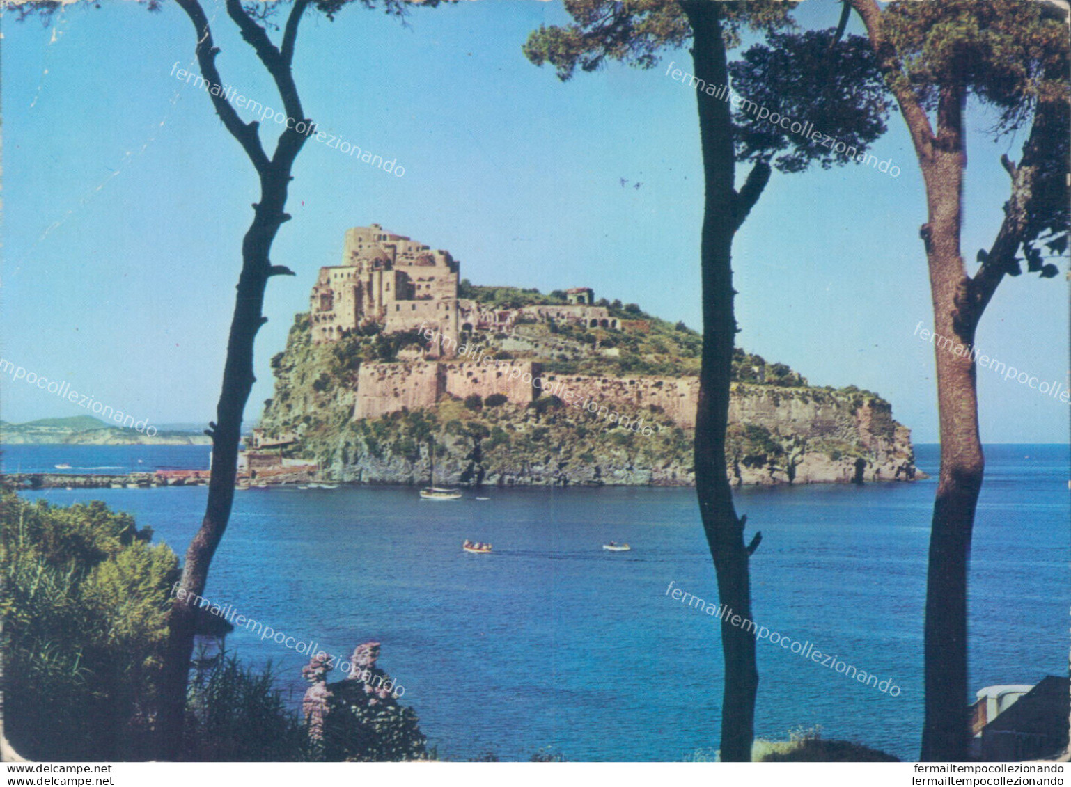 Aa401 Cartolina Ischia Il Castello Provincia Di Napoli - Napoli (Neapel)