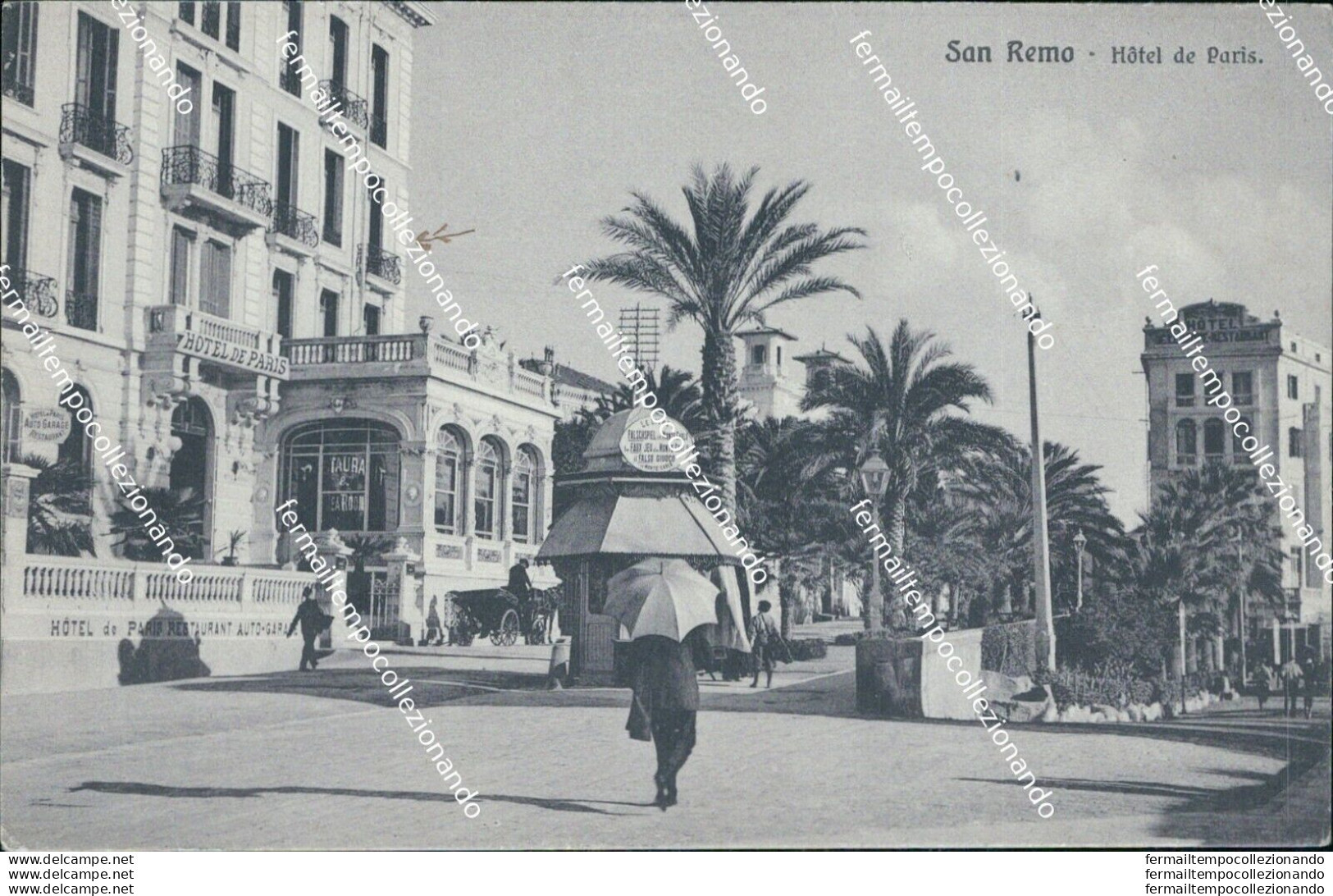 Bq202 Cartolina Sanremo  Hotel De Paris Provincia Di Imperia - Imperia