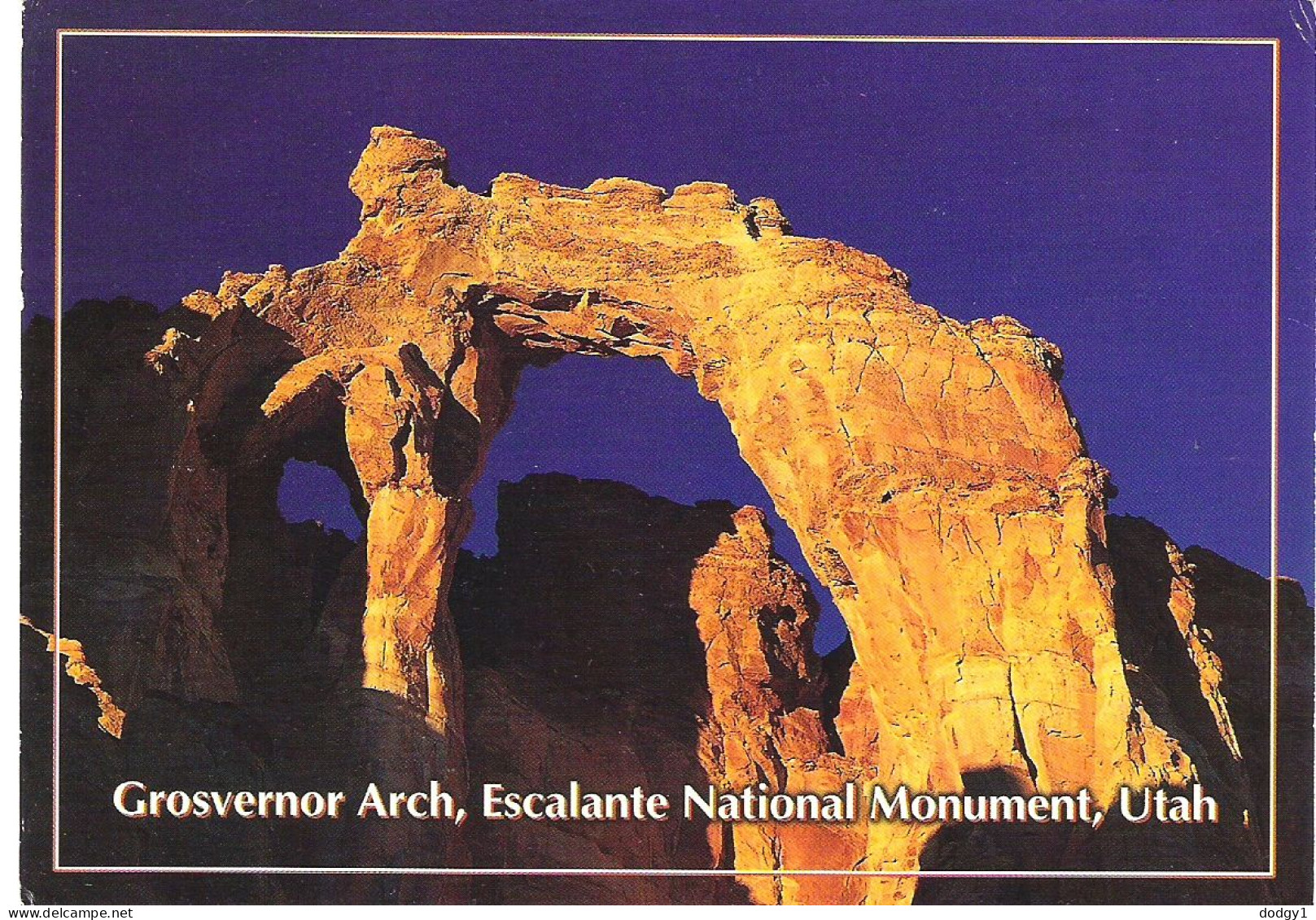 GROSVERNOR ARCH. UTAH, UNITED STATES. USED POSTCARD My8 - Monument Valley