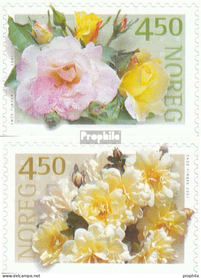 Norwegen 1366Du-1367Du (kompl.Ausg.) Postfrisch 2001 Rosen - Neufs