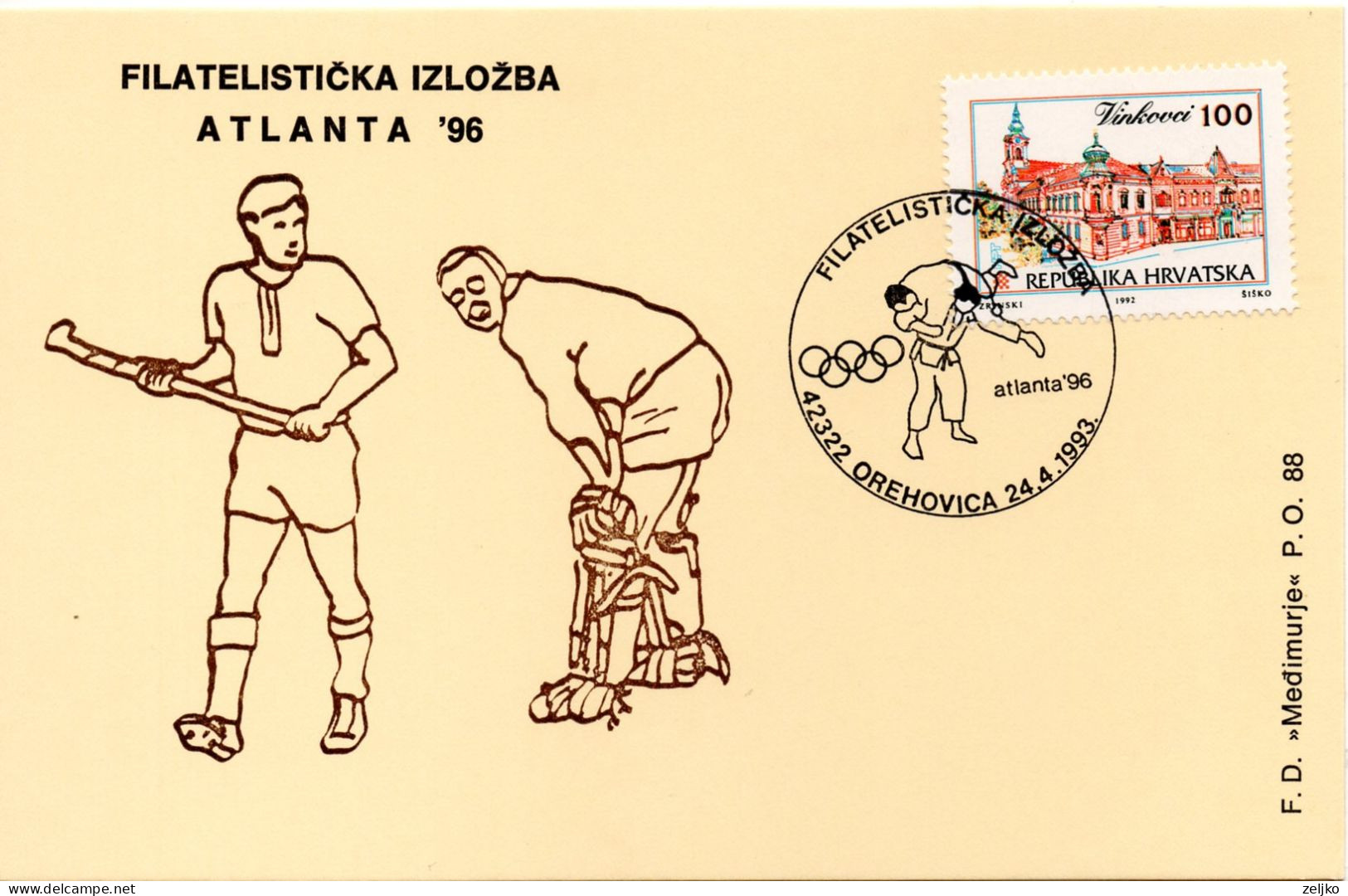 Croatia, Olympic Games Atlanta  1996, Stamp Exhibition - Zomer 1996: Atlanta