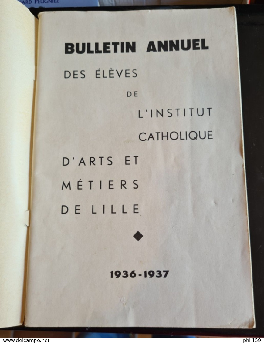 Bulletin Annuel Des élèves De L'ICAM 1936-1937 - Diplome Und Schulzeugnisse