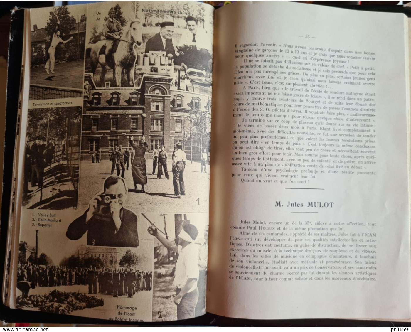 Bulletin annuel des élèves de l'ICAM 1936-1937