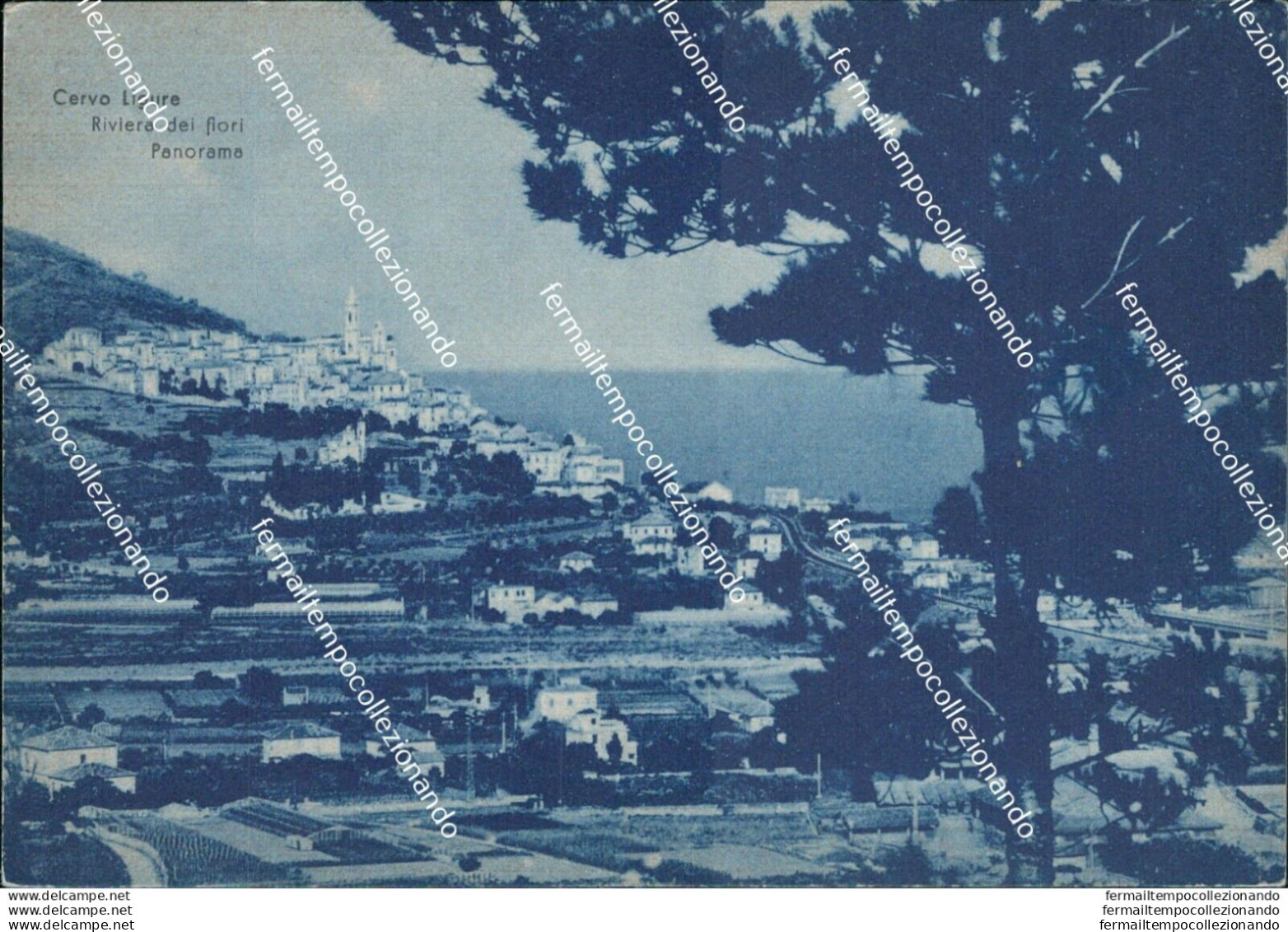 Br545 Cartolina Cervo Ligure Riviera Dei Fiori Panorama Imperia Liguria - Imperia