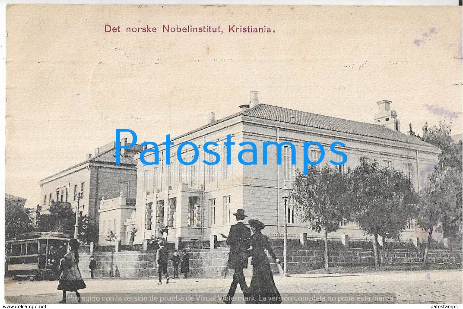 229093 NORWAY NORGE KRISTIANIA THE NOREL INSTITUTE & TRAMWAY CIRCULATED TO ARGENTINA POSTAL POSTCARD - Norway
