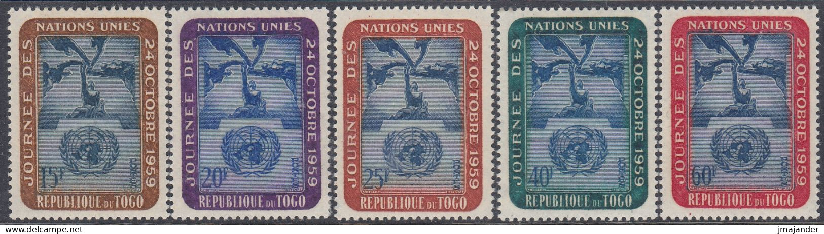 Togo 1959 - United Nations Day - Mi 271-275 ** MNH - Ungebraucht