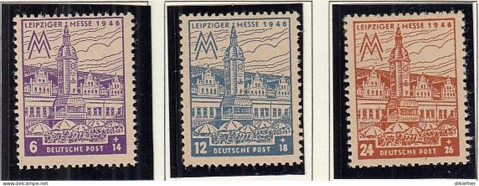 SBZ  162-164 AZ, Postfrisch **, Leipziger Messe, 1946 - Mint
