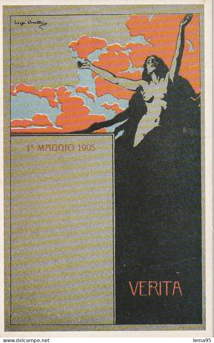 1 MAGGIO 1905 VERITA' AUTORE LUIGI ONETTI FORMATO PICCOLO NON VIAGGIATA - Advertising