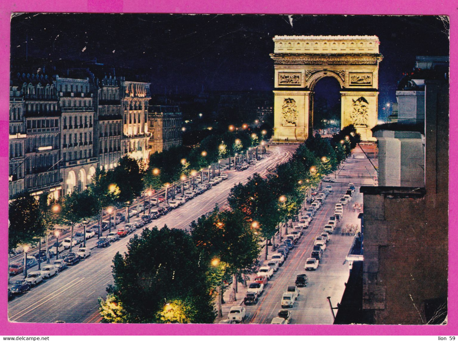 294175 / France - Paris Avenue Des Champs-Elysees Et L'Arc De Triomphe Nuit  PC 1979 USED 1.30 Fr. Sabine De Gandon - 1977-1981 Sabine Van Gandon