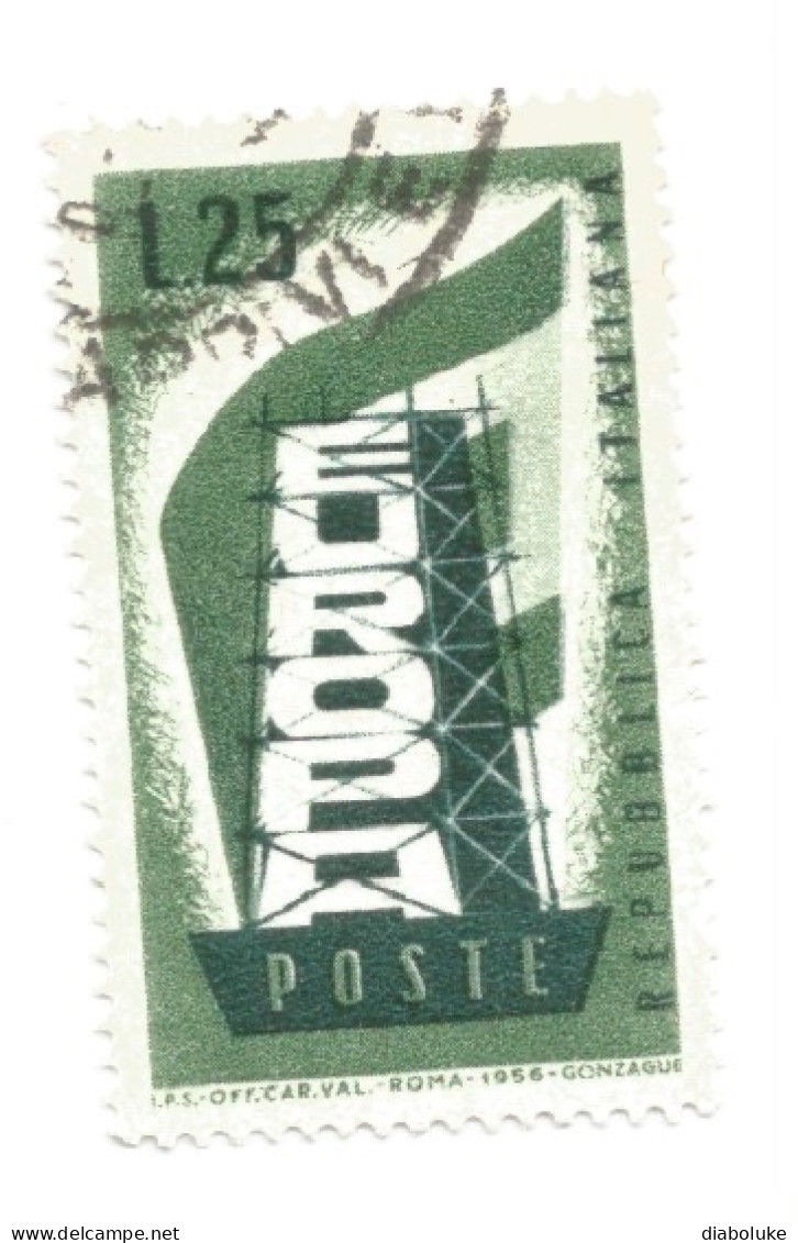 (REPUBBLICA ITALIANA) 1956, EUROPA, CEPT - Serie Di 2 Francobolli Usati - 1946-60: Used