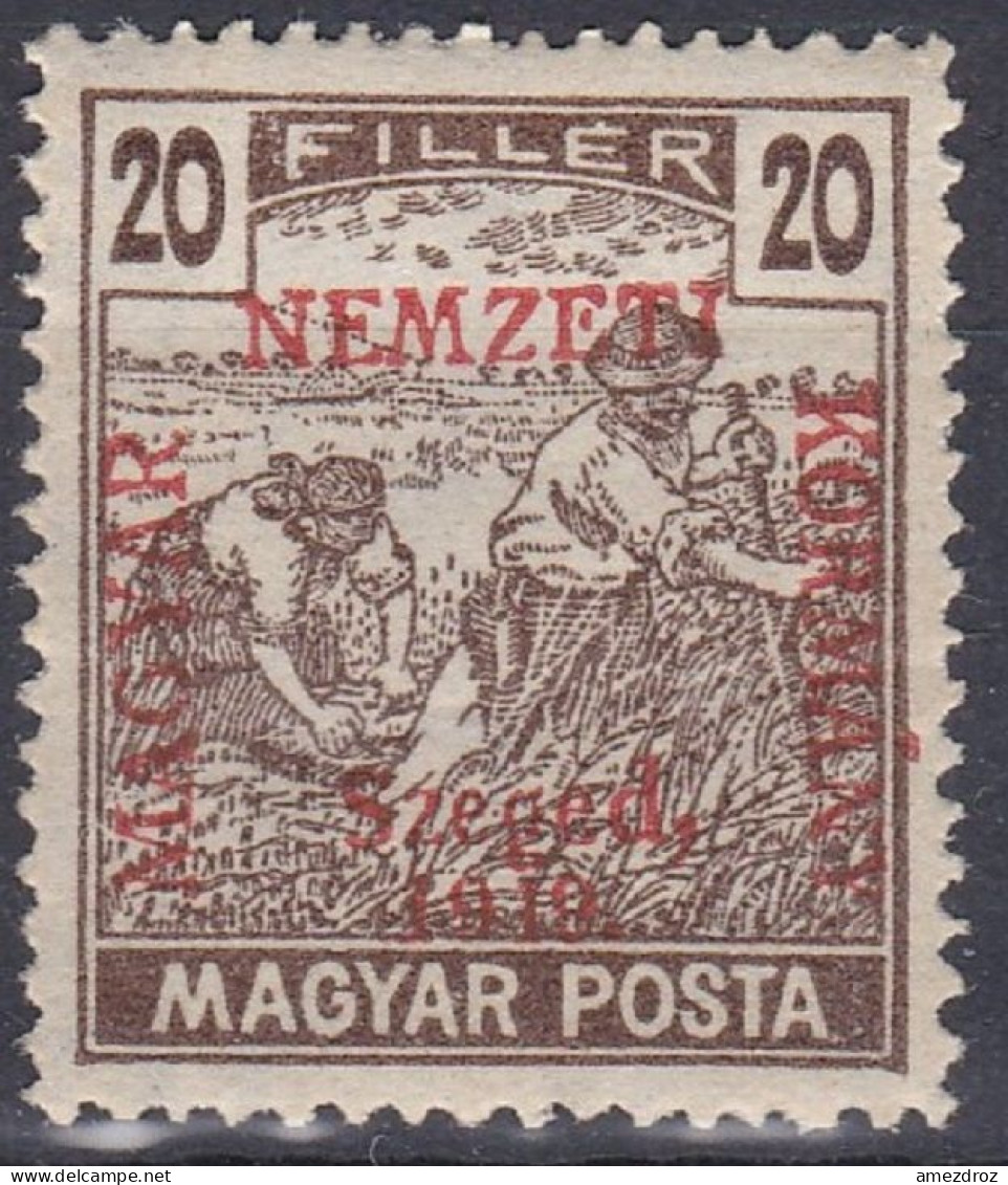 Hongrie Szeged 1919 Mi 11 NMH Moissonneurs  Cote 65 €(A15) - Szeged