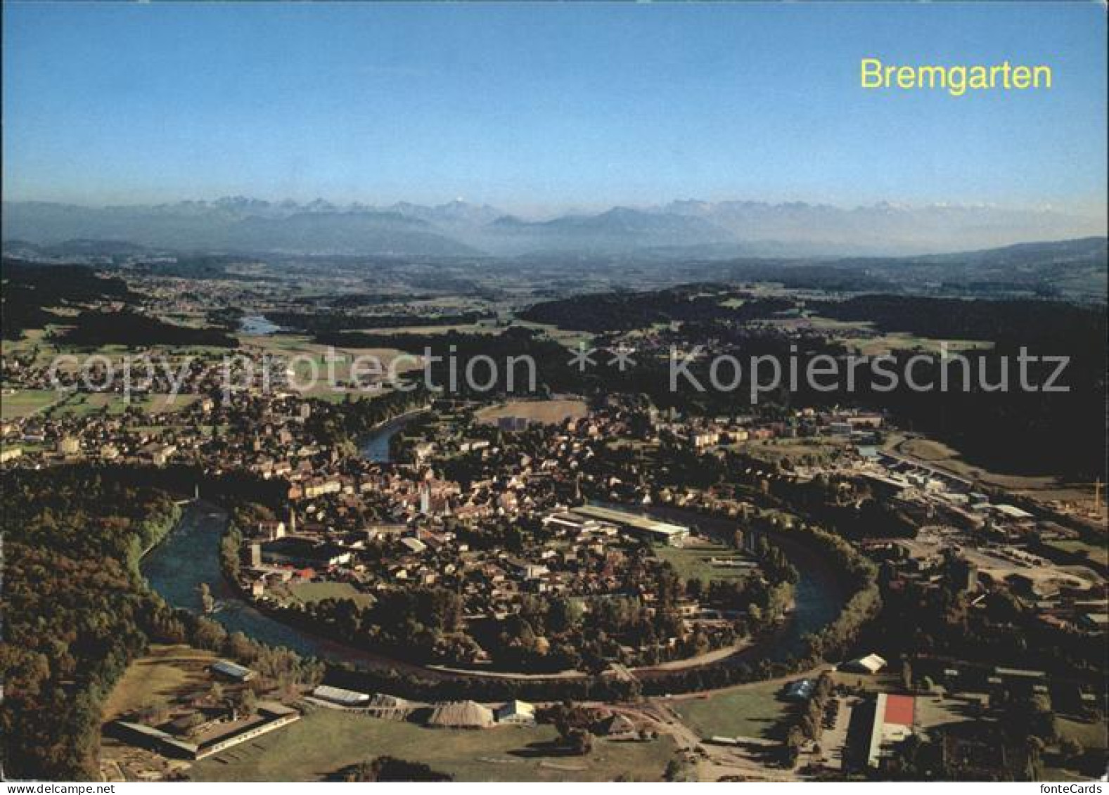 12004519 Bremgarten AG Fliegeraufnahme Reuss Bremgarten AG - Sonstige & Ohne Zuordnung