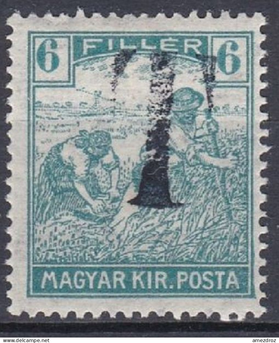 Hongrie Taxe 1919    Moissonneurs Surcharge T (A9) - Port Dû (Taxe)