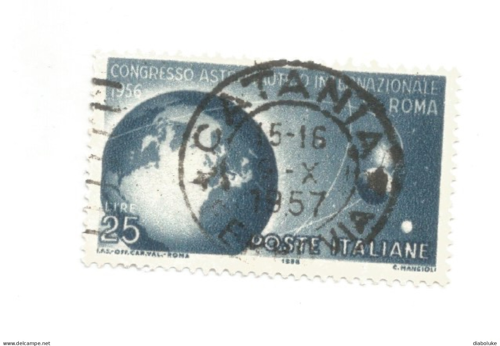 (REPUBBLICA ITALIANA) 1956, CONGRESSO ASTRONAUTICO INTERNAZIONALE A ROMA - Serie Di 1 Francobollo Usato - 1946-60: Used
