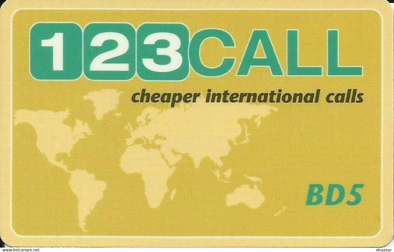 Bahrain 123 CALL BD 5 Prepaid Phonecard Used - Bahrein