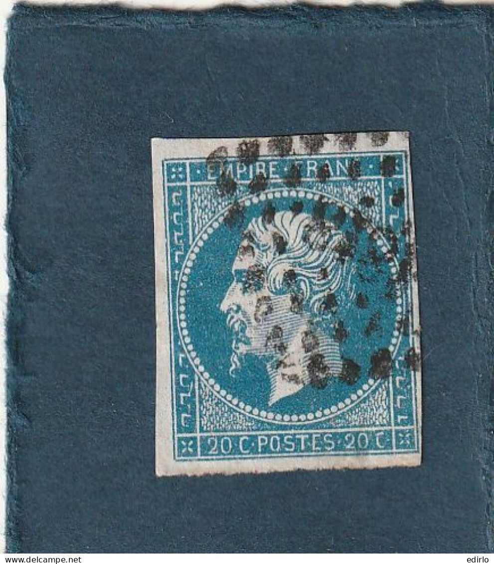 ///   FRANCE /// N° 14 Bleu 20cts Bleu Obl LYON 1818 - 1853-1860 Napoléon III