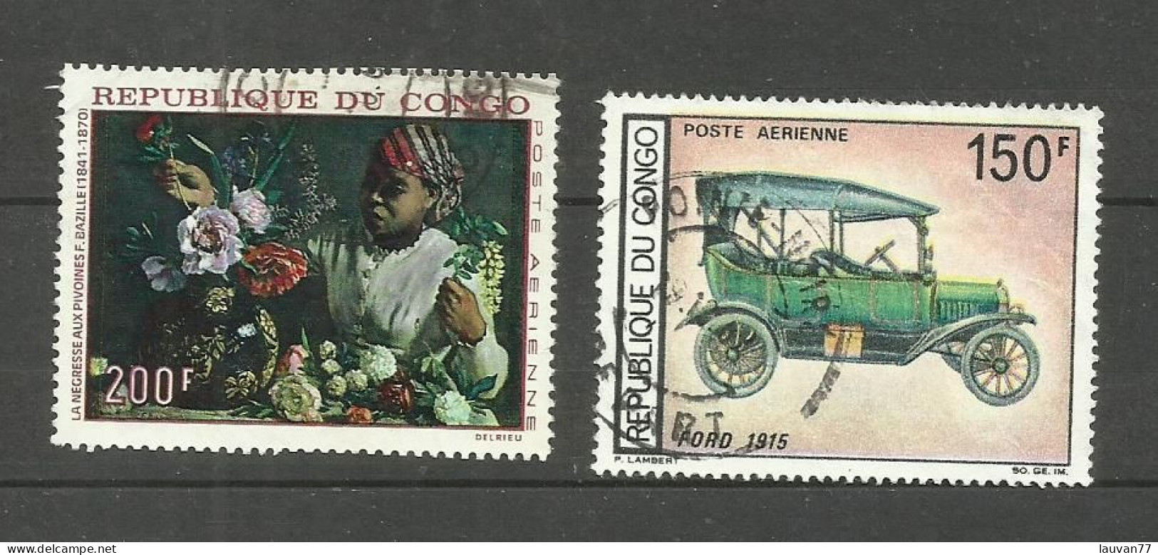 CONGO POSTE AERIENNE N°66, 67 Cote 4.70€ - Used