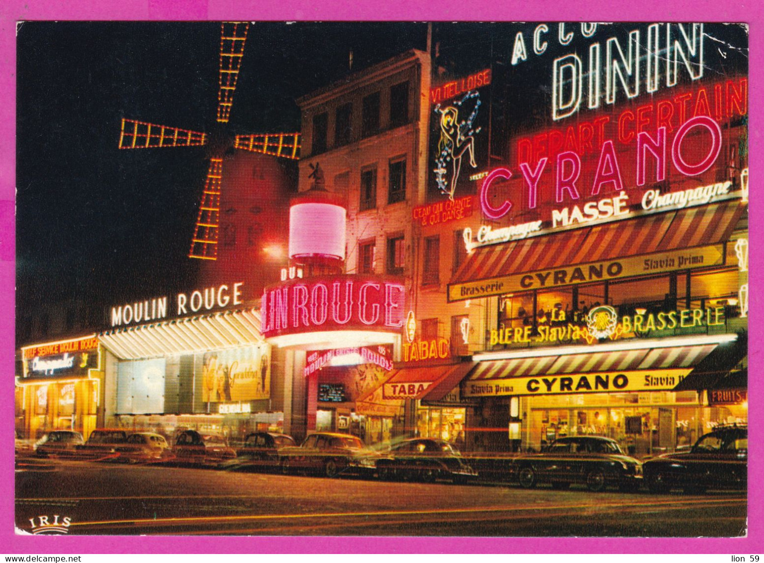 294176 / France - Paris Le Moulin Rouge La Nuit  PC 1979 USED 1.40 Fr. Sabine De Gandon , Frankreich Francia - 1977-1981 Sabine Of Gandon