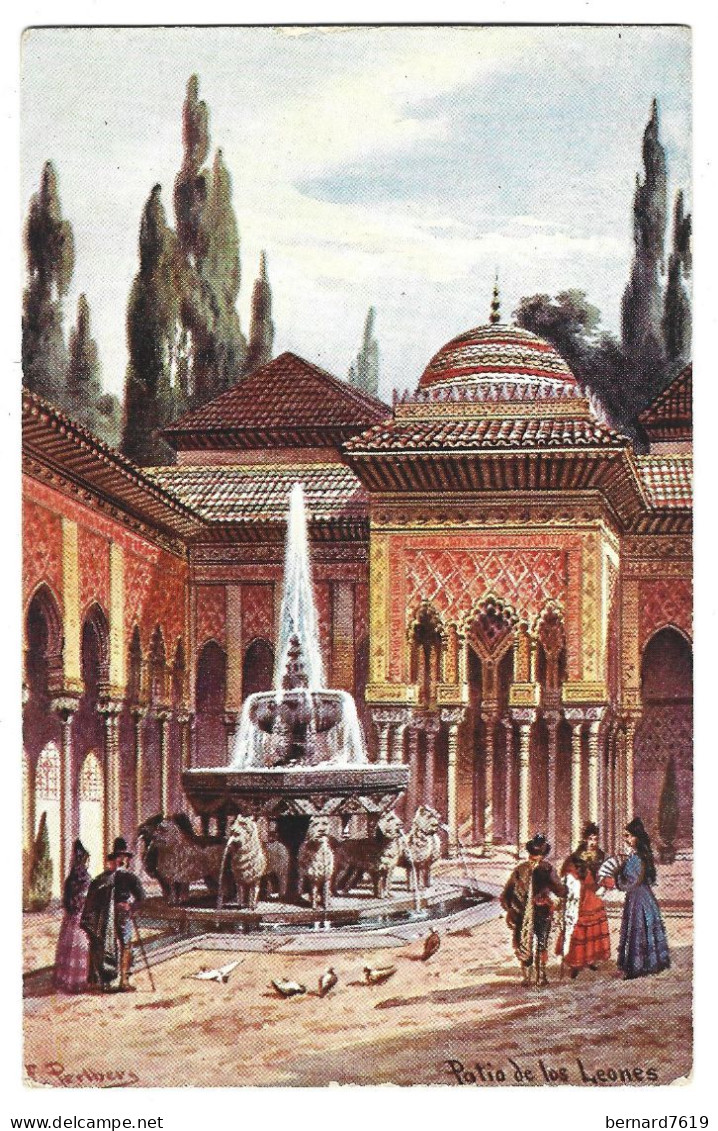 Espagne -    Patio De Los Leones   - Granada - Granada