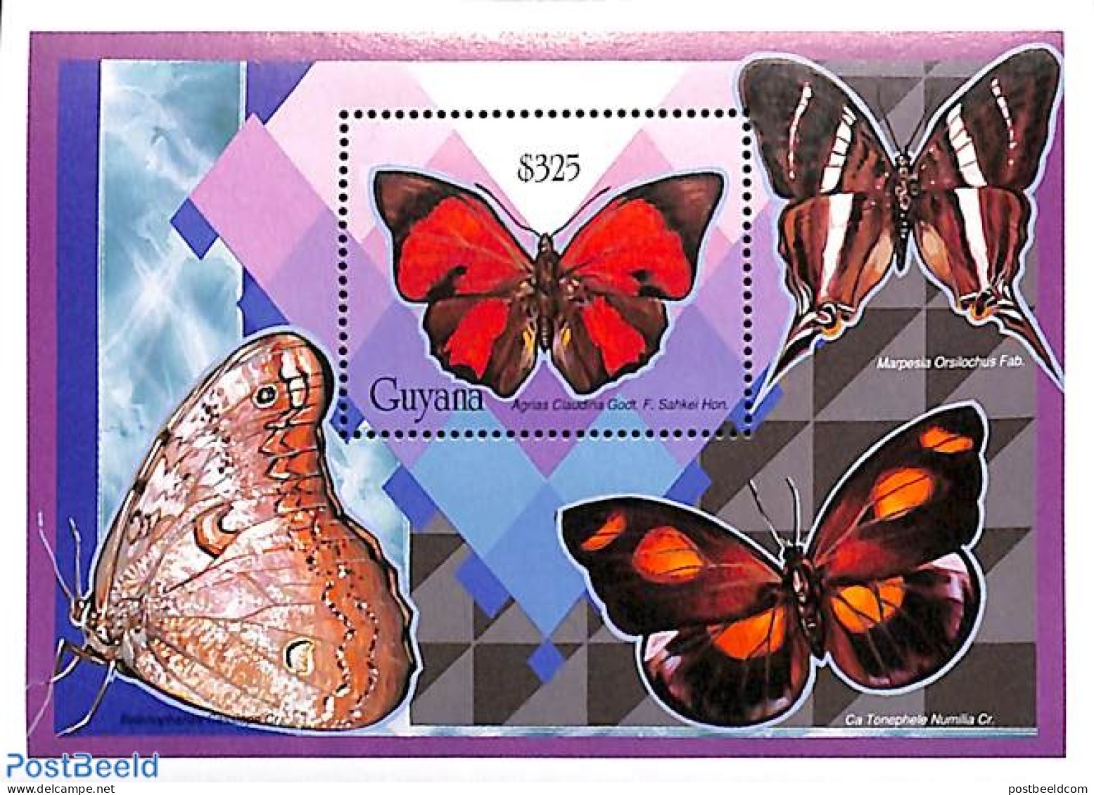 Guyana 1994 Butterflies S/s, Mint NH, Nature - Butterflies - Guyana (1966-...)