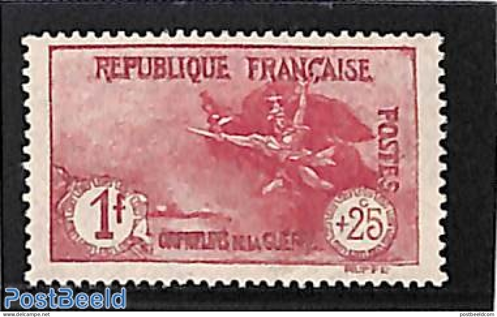 France 1927 1F+25c, Stamp Out Of Set, Unused (hinged) - Neufs