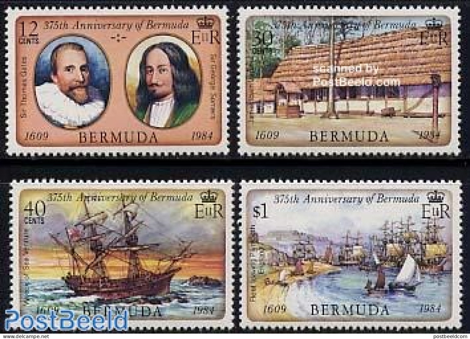 Bermuda 1984 Discovery Of Bermuda 4v, Mint NH, History - Transport - Explorers - Ships And Boats - Explorers