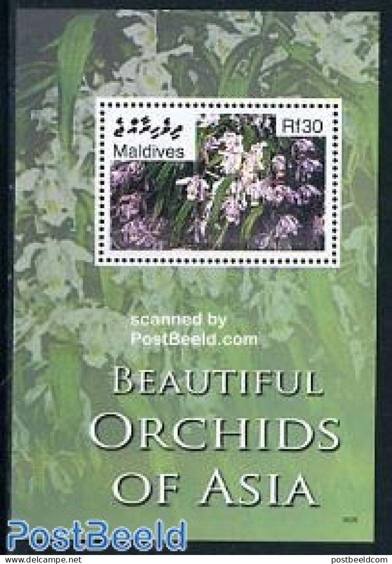 Maldives 2006 Orchids Of Asia S/s, Mint NH, Nature - Flowers & Plants - Orchids - Maldiven (1965-...)