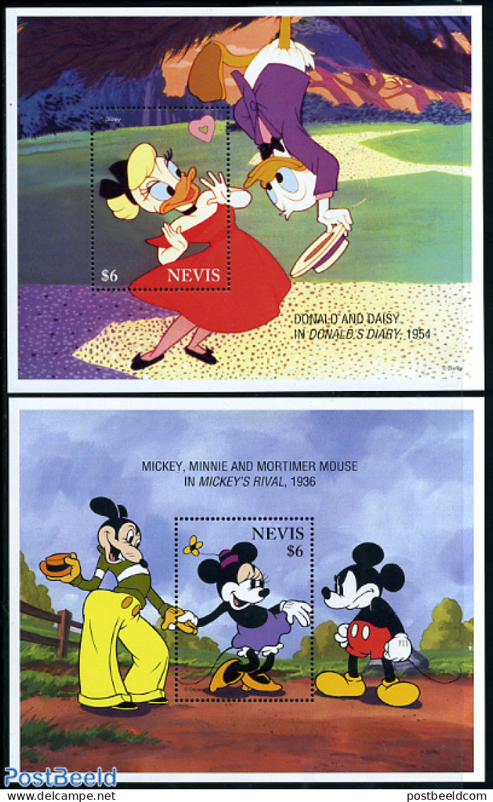 Nevis 1995 Disney 2 S/s, Mint NH, Art - Disney - Disney