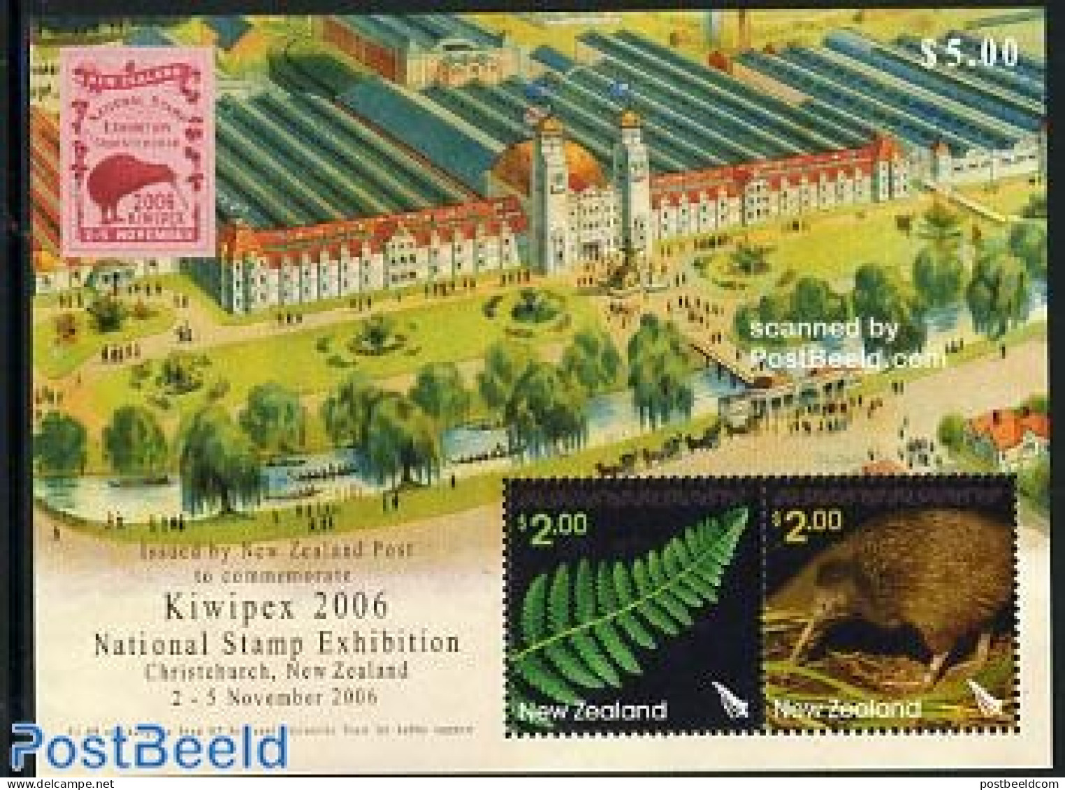 New Zealand 2006 Kiwipex 2006 Exhibition S/s, Mint NH, Nature - Birds - Philately - Neufs