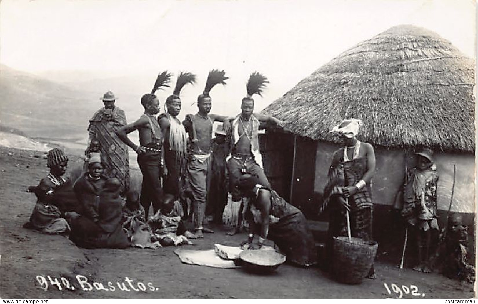 Lesotho - Basuto Natives - REAL PHOTO Year 1902 - Publ. Unknown  - Lesotho