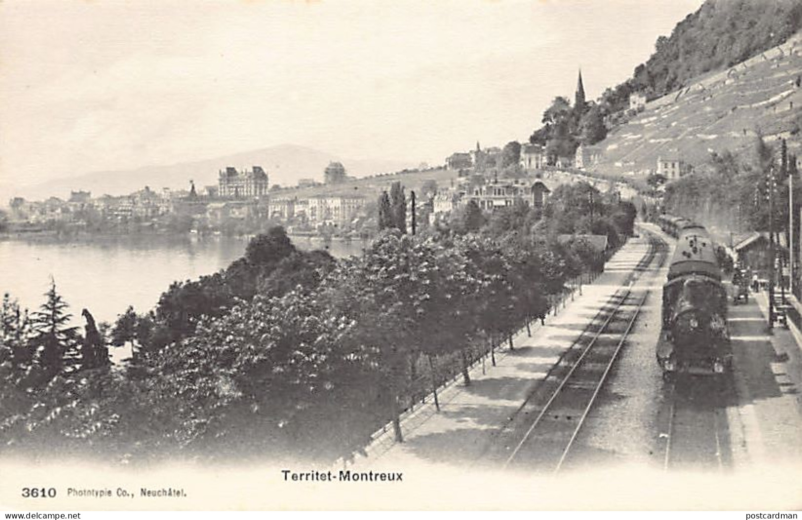 MONTREUX (VD) Territet - Train - Ed. Phototypie Co 3610 - Montreux