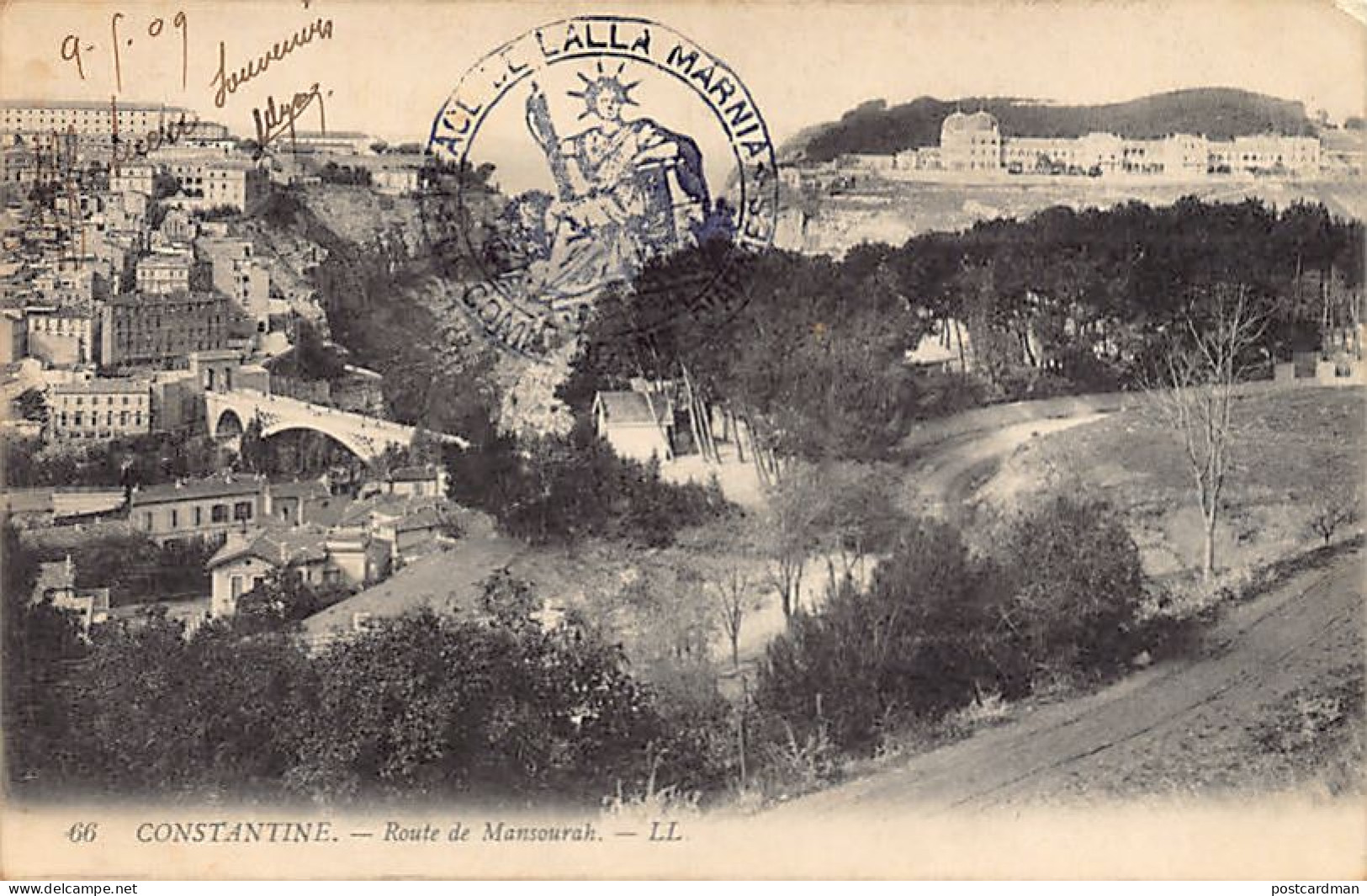 Algérie - CONSTANTINE - Route De Mansourah - Ed. L.L. 66 - Constantine