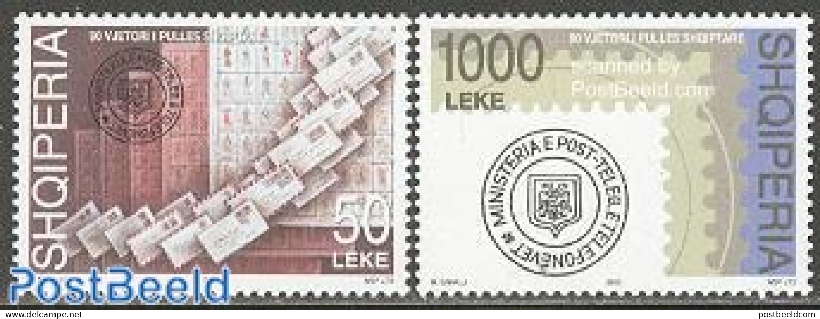 Albania 2003 90 Years Stamps 2v, Mint NH - Albanie