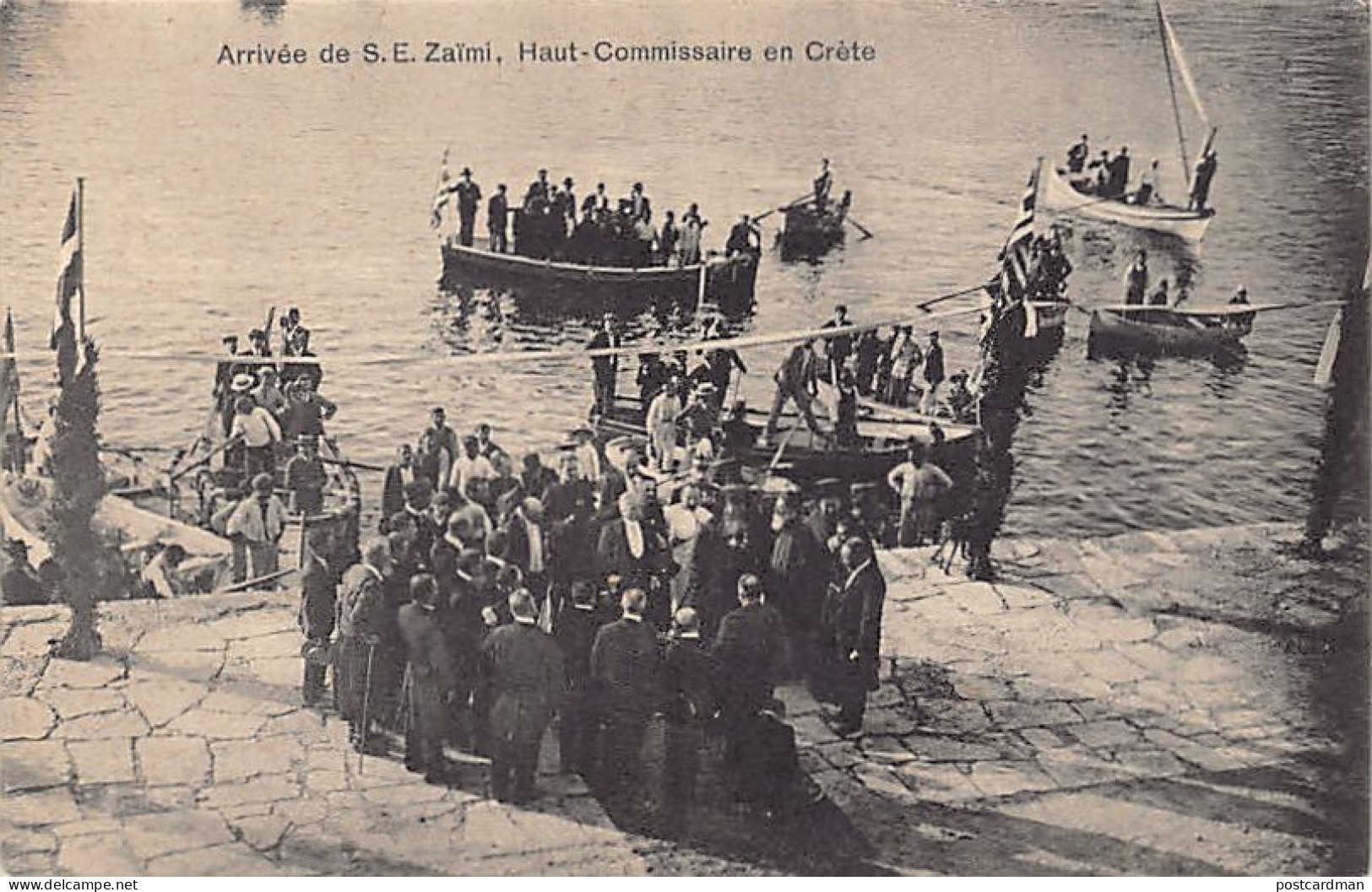 Crete - CHANIA - Arrival Of H.E. A. Zaimis, High Commissioner In Crete - Publ. Unknown  - Greece