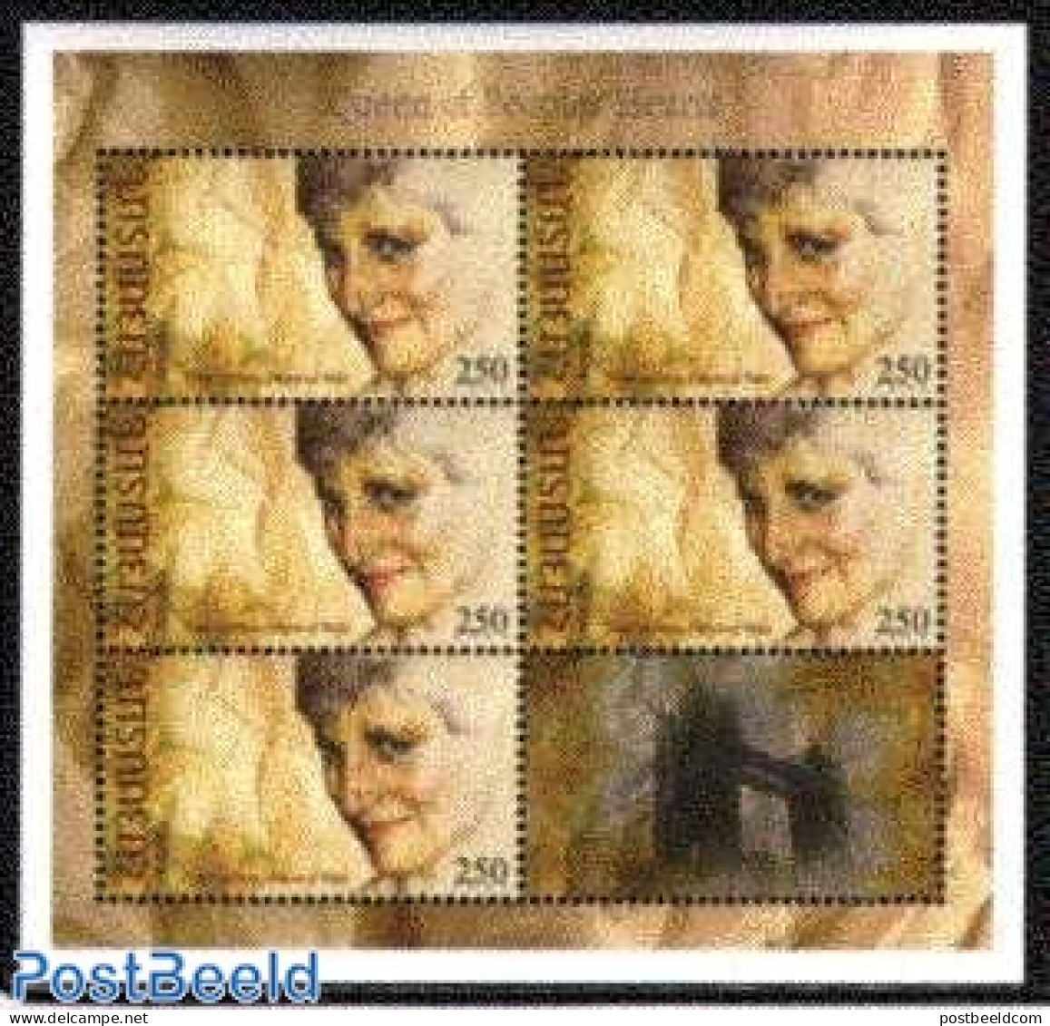 Armenia 1998 Death Of Diana M/s, Mint NH, History - Charles & Diana - Kings & Queens (Royalty) - Royalties, Royals