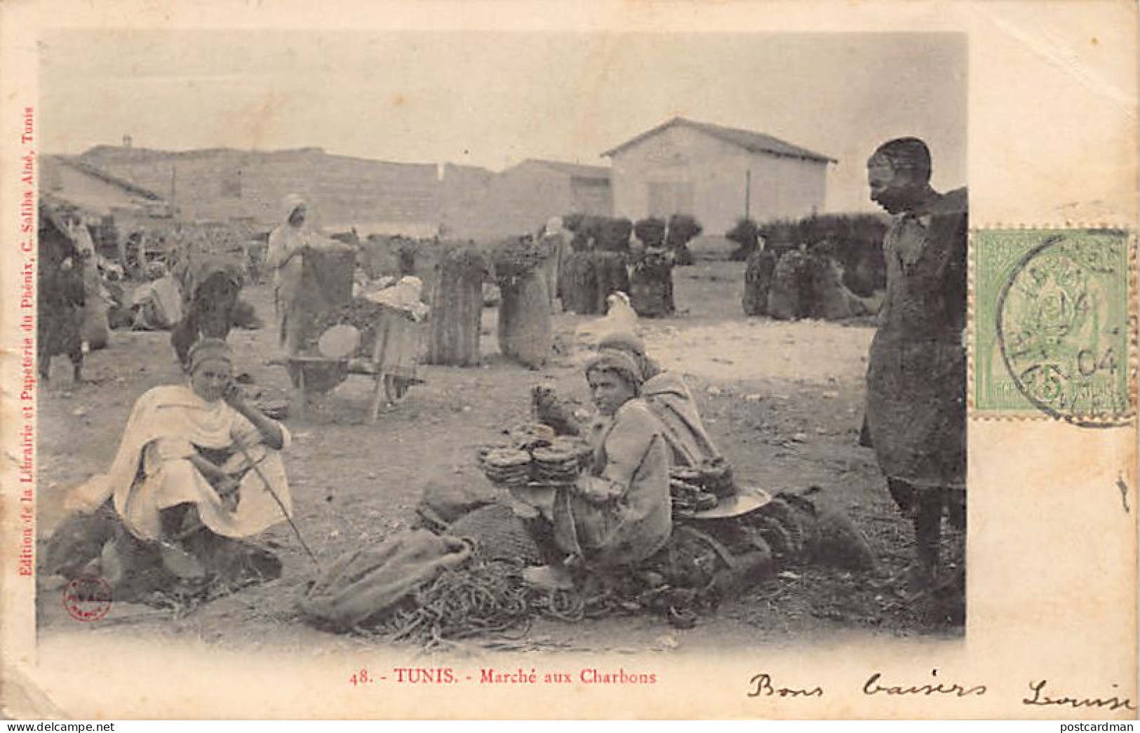 Tunisie - TUNIS - Marché Aux Charbpns - Ed. C. Saliba Aîné 48 - Tunisie