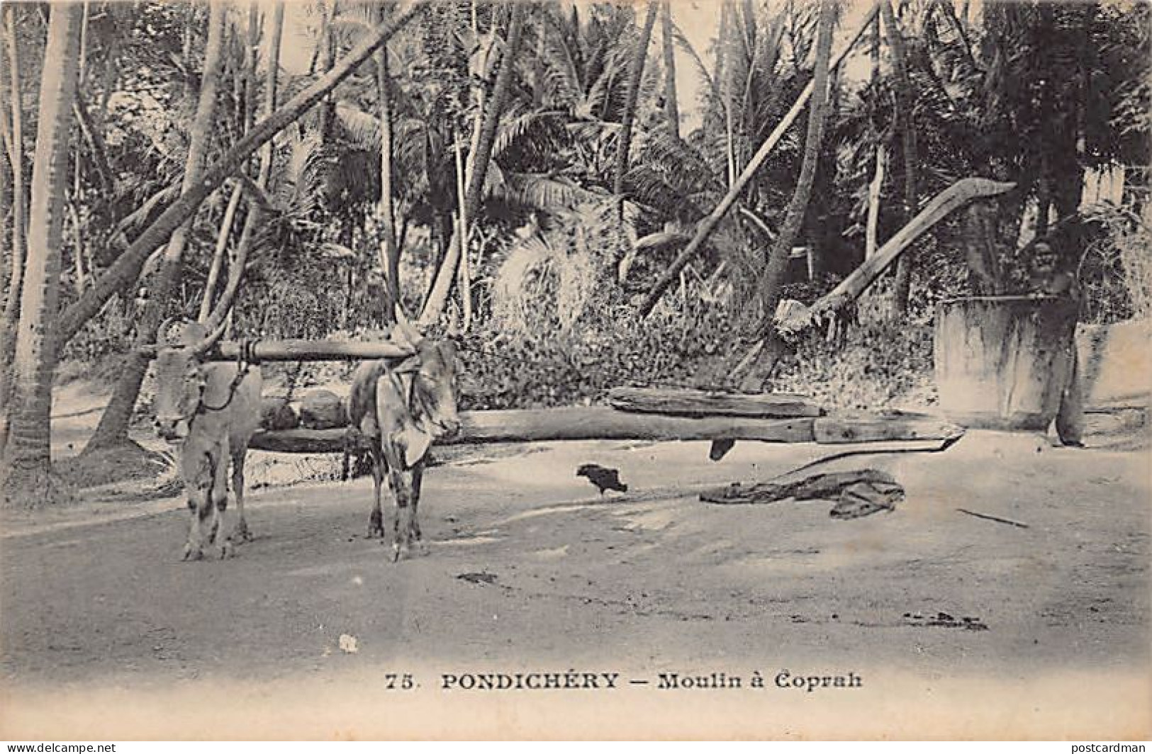 India - PUDUCHERRY Pondichéry - Copra Mill - Publ. Messageries Maritimes 75 - Inde
