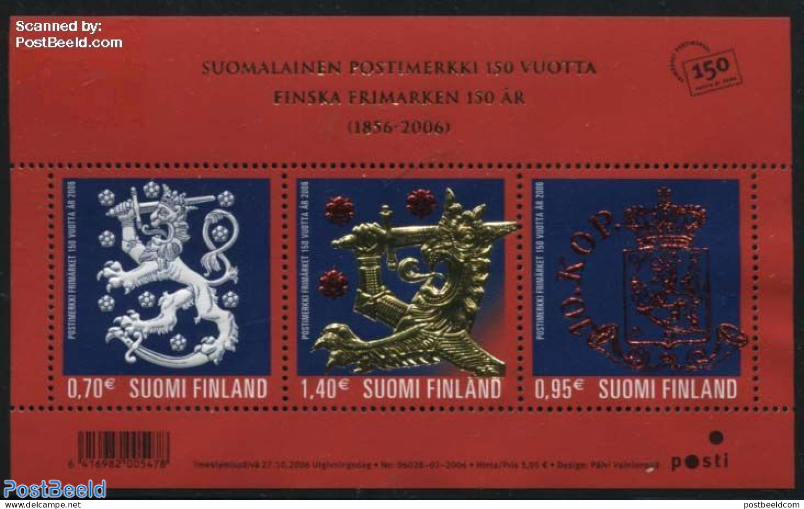 Finland 2006 Stamp Festival S/s, Mint NH, History - Coat Of Arms - Stamp Day - Stamps On Stamps - Ungebraucht