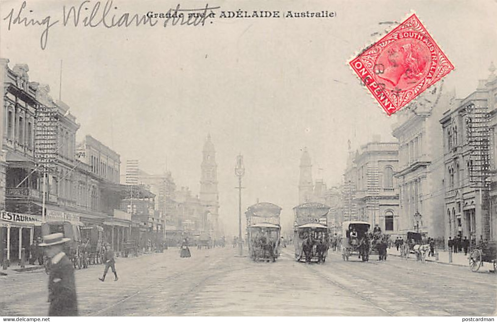 Australia - ADELAIDE (SA) King William Street - Publ. Messageries Maritimes  - Adelaide