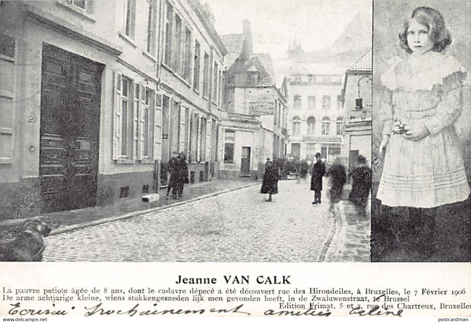 Belgique - BRUXELLES - Assassinat De Jeanne Van Calk, 22 Rue Des Hirondelles, Le 7 Février 1906 - Altri & Non Classificati