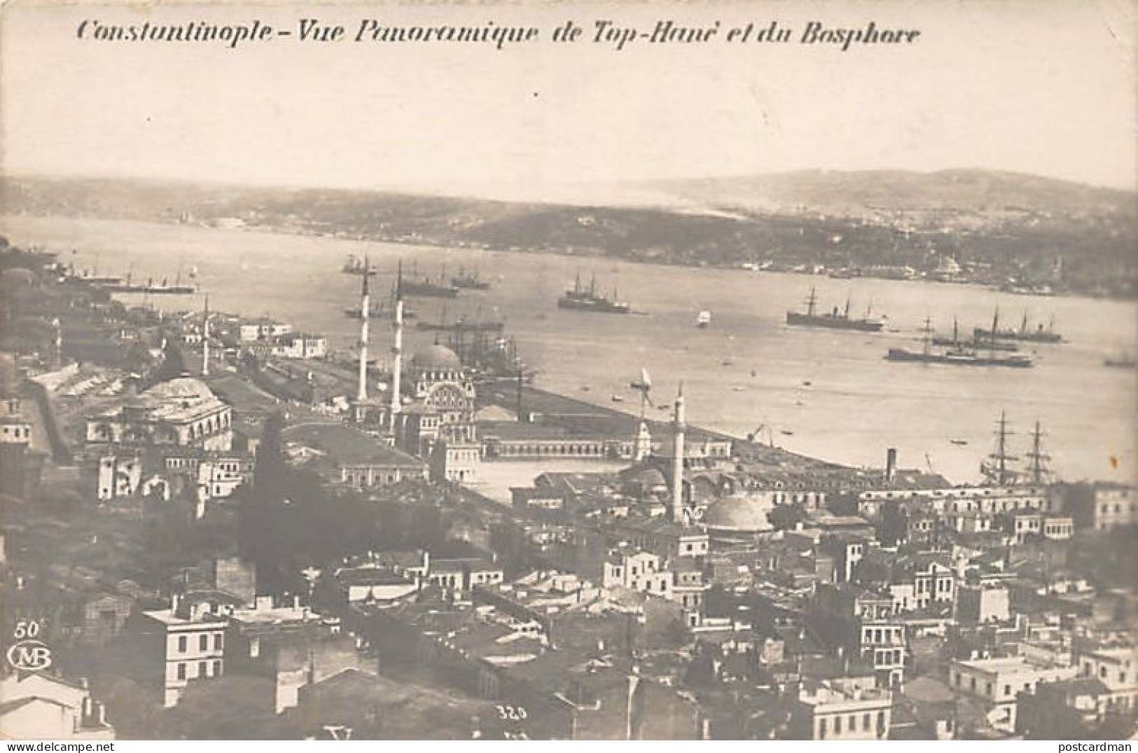 Turkey - ISTANBUL - Panoramic View Of Top-Hane And The Bosphorus - REAL PHOTO - Publ. MB 50 - Turquie