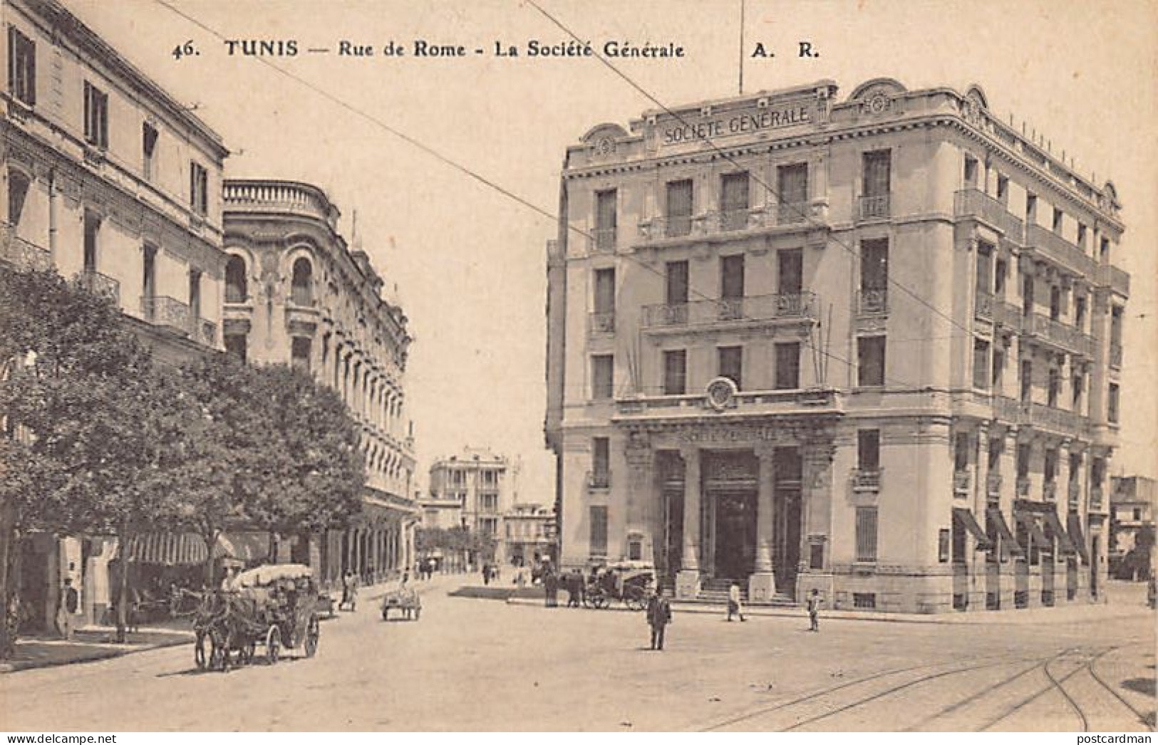 Tunisie - TUNIS - Rue De Rome - La Société Générale - Ed. A. R. 46 - Tunesië