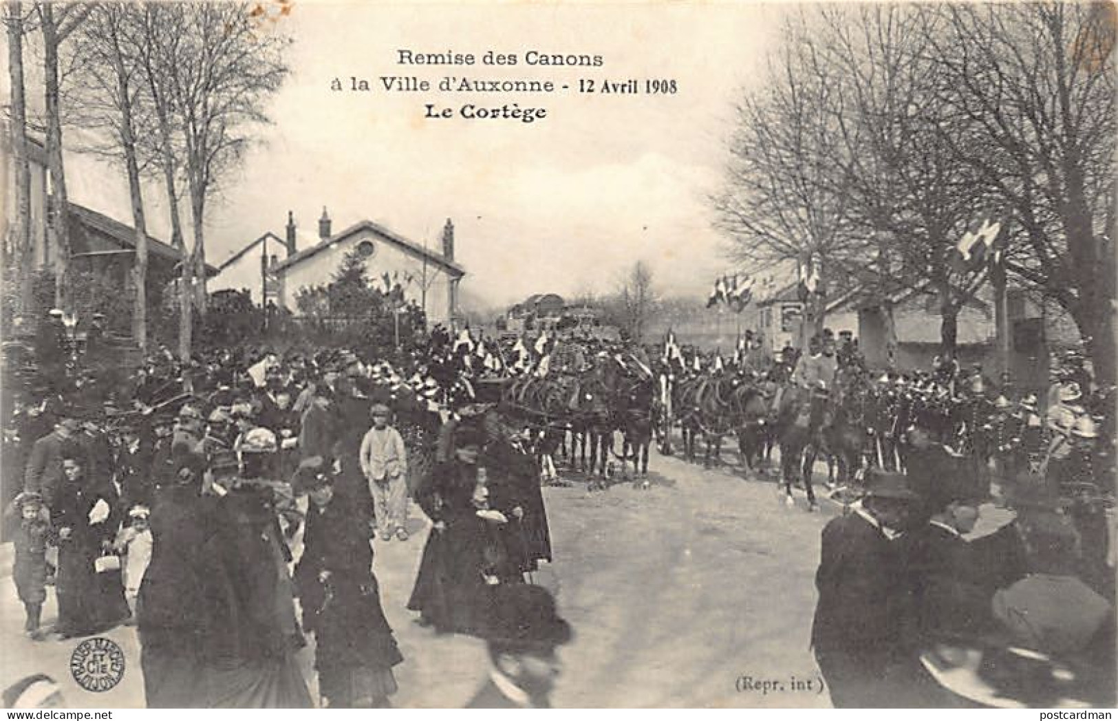 Auxonne (21) Remise Des Canons - 12 Avril 1908 - Le Cortège - Ed. Marcel Bauer  - Auxonne